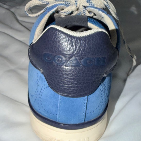 Coach Mens Clip Perforated Low Top Sneaker Size 9D Color Bright/Cobalt G5111 - Picture 2 of 8